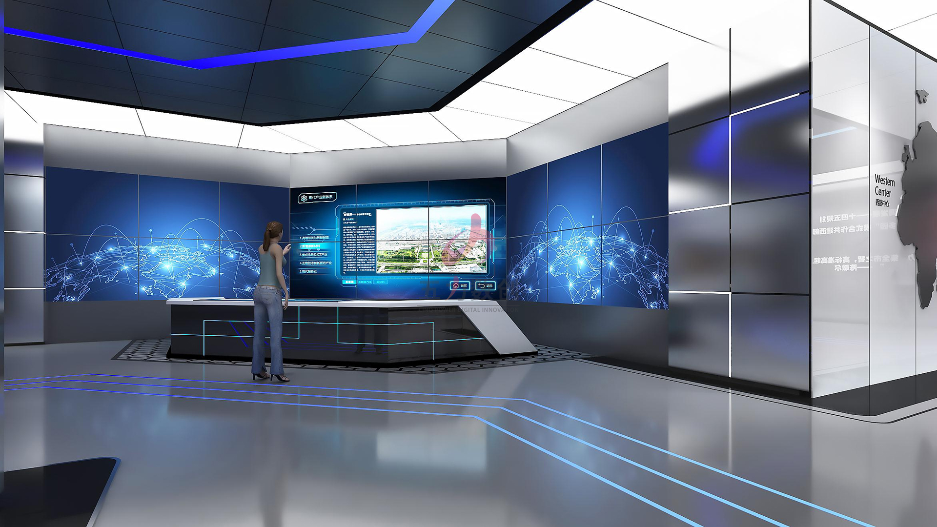 產(chǎn)業(yè)園展廳設(shè)計(jì)施工_智慧園區(qū)展廳解決方案